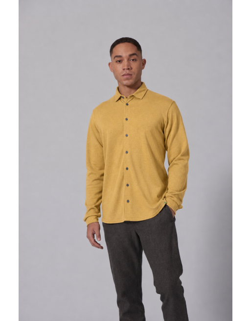 Slubjersey Hemd aus Hanf/Biobaumwolle Slim Fit - dijon [4400d59a4d2f6f70be87a751ff04d261]