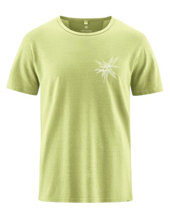Zeitloses T-Shirt mit Print aus Hanf/Biobaumwolle - Normal Fit - bamboo [cf168740308769d76c216750bd622ad3]
