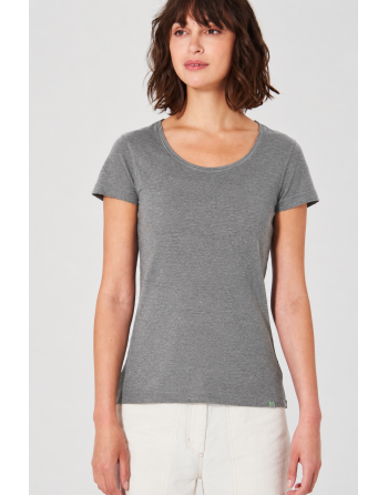 Luftiges T-Shirt Hanf/Biobaumwolle Normal Fit - taupe [3c9a5427d0f453c9a6a81e472e88e66b]