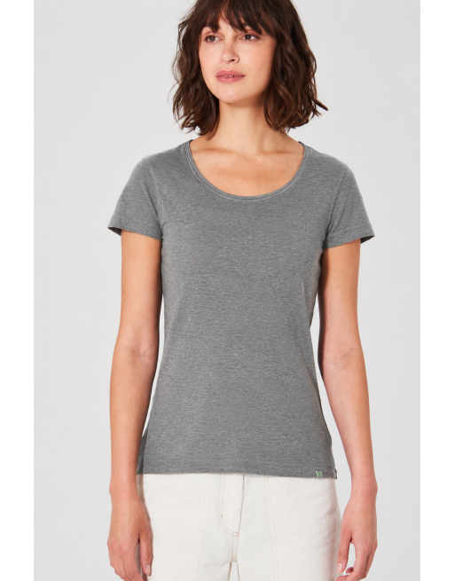 Luftiges T-Shirt Hanf/Biobaumwolle Normal Fit - taupe [3c9a5427d0f453c9a6a81e472e88e66b]