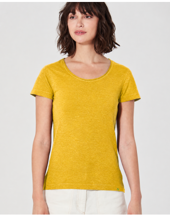 Luftiges T-Shirt Hanf/Biobaumwolle Normal Fit - curry [7024332c59267cfc2e34d77d6109fa50]