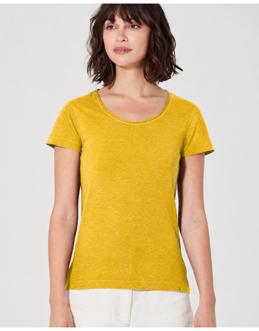 Luftiges T-Shirt Hanf/Biobaumwolle Normal Fit - curry [7024332c59267cfc2e34d77d6109fa50]