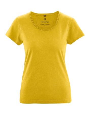 Luftiges T-Shirt Hanf/Biobaumwolle Normal Fit - curry [aa75e8817723afdfc06bc041fdc2f841]