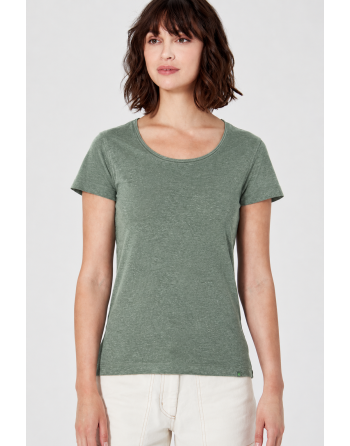 Luftiges T-Shirt Hanf/Biobaumwolle Normal Fit - herb [671cb13d06733e405563c9e4c747f537]