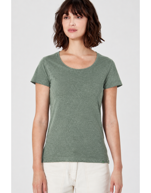 Luftiges T-Shirt Hanf/Biobaumwolle Normal Fit - herb [671cb13d06733e405563c9e4c747f537]
