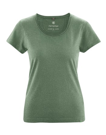 Luftiges T-Shirt Hanf/Biobaumwolle Normal Fit - herb [a809f7612ca6248feac7a3b17da0dae2]