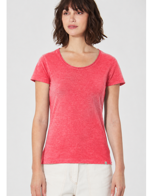 Luftiges T-Shirt Hanf/Biobaumwolle Normal Fit - magnolia [6b7a80155e25382f5db67c7c98f0536a]