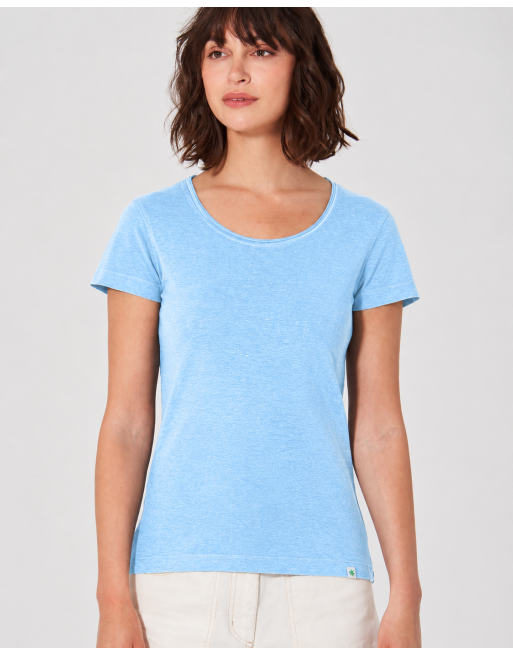 Luftiges T-Shirt Hanf/Biobaumwolle Normal Fit - glacier [b53c453b66fc72221d845ee3fd497978]