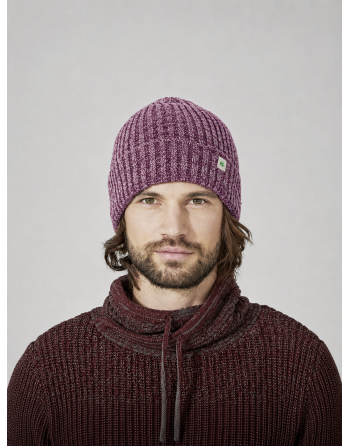 Seemanns-Strickmütze aus recycled Hanf/Biobaumwolle - purple-grey [45ff9e83e07590338ac2f757da09c528]