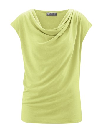 Wasserfallausschnitt Top Hanf/Biobaumwolle Normal Fit - lind [ca5816f28f2d8afcaf7e381c17a33795]