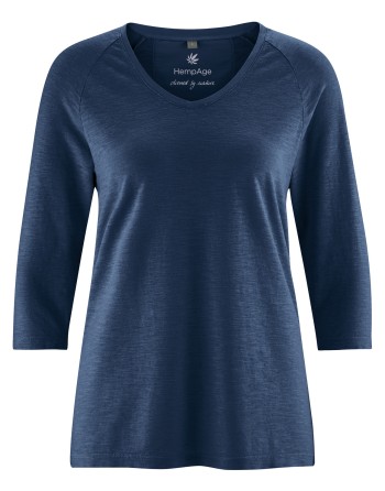 Raglanshirt mit 3/4-Arm Hanf/Biobaumwolle Casual Fit - navy [e2396610ec573459ce8154b7358bb77e]