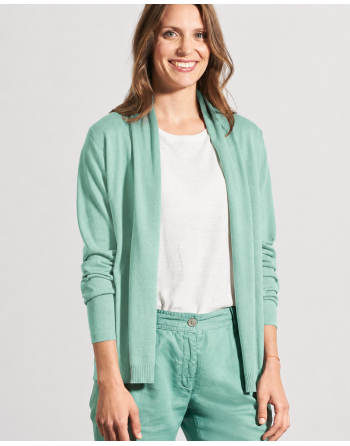 Leichte Strickjacke Hanf/Biobaumwolle Damen Normal Fit - menta [a921a3285cbec08c05f4dad40f22bd7e]