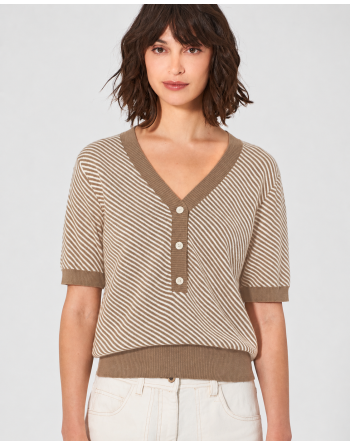 Modischer Halbarmpullover Hanf/Biobaumwolle Damen Normal Fit - grit [ad3e6c6486226898aebdb44f1a2a4b31]
