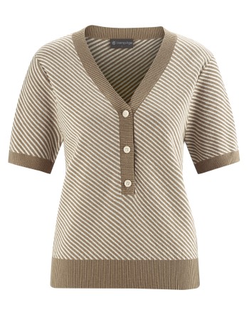 Modischer Halbarmpullover Hanf/Biobaumwolle Damen Normal Fit - grit [6c641c001137c2e7a676a0a2b6494406]