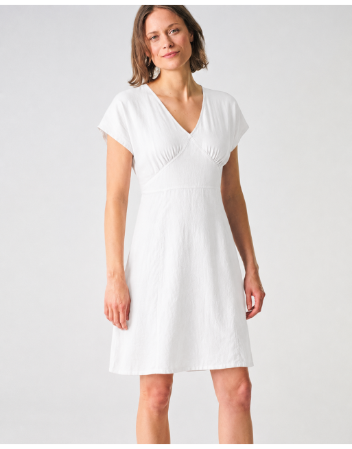 Raffiniertes Sommerkleid Hanf/Biobaumwolle Normal Fit - white [2573a3b88d65bf5886a99efeb5ab9991]