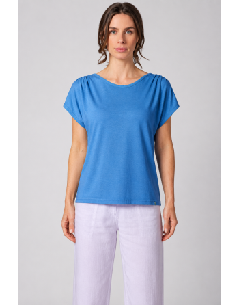 T-shirt mit U-Boot Ausschnitt Hanf/Biobaumwolle Normal Fit - ocean [638719eb58e579a08204c9c47664cd28]