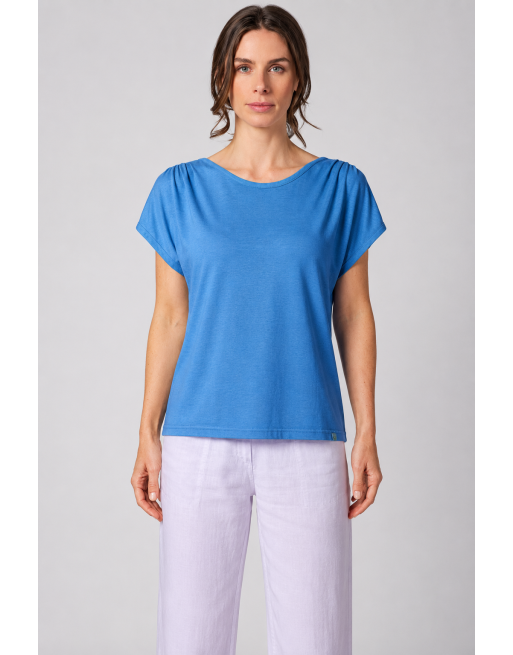T-shirt mit U-Boot Ausschnitt Hanf/Biobaumwolle Normal Fit - ocean [638719eb58e579a08204c9c47664cd28]