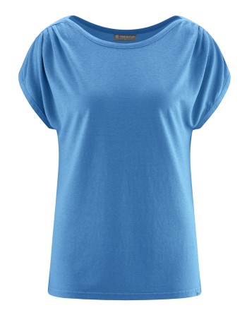 T-shirt mit U-Boot Ausschnitt Hanf/Biobaumwolle Normal Fit - ocean [5e338946a4dc0fc6245e68bf505f9fb3]