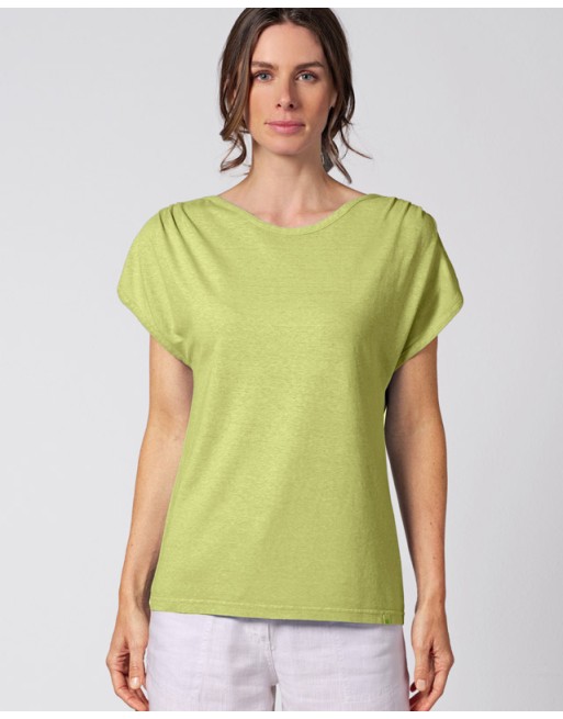 T-shirt mit U-Boot Ausschnitt Hanf/Biobaumwolle Normal Fit - bamboo [3f8a0a9695e18400343694421f32e51c]