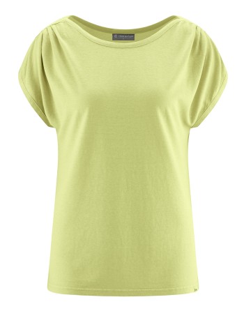 T-shirt mit U-Boot Ausschnitt Hanf/Biobaumwolle Normal Fit - bamboo [f9d35663a490907c08ab01dab365691c]
