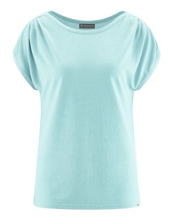 T-shirt mit U-Boot Ausschnitt Hanf/Biobaumwolle Normal Fit - lake [9dd93f0c4aa31ccf945b182b0e55b8b5]
