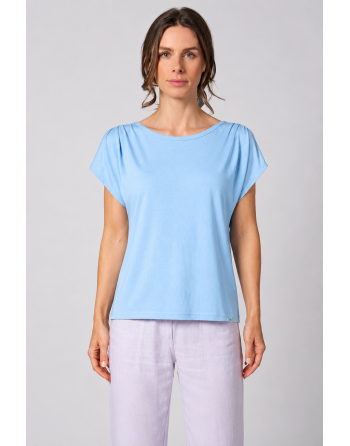 T-shirt mit U-Boot Ausschnitt Hanf/Biobaumwolle Normal Fit - glacier [988109228e2977486ebe594b02e2b878]