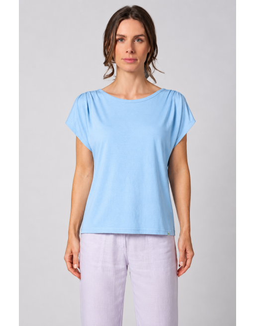 T-shirt mit U-Boot Ausschnitt Hanf/Biobaumwolle Normal Fit - glacier [988109228e2977486ebe594b02e2b878]