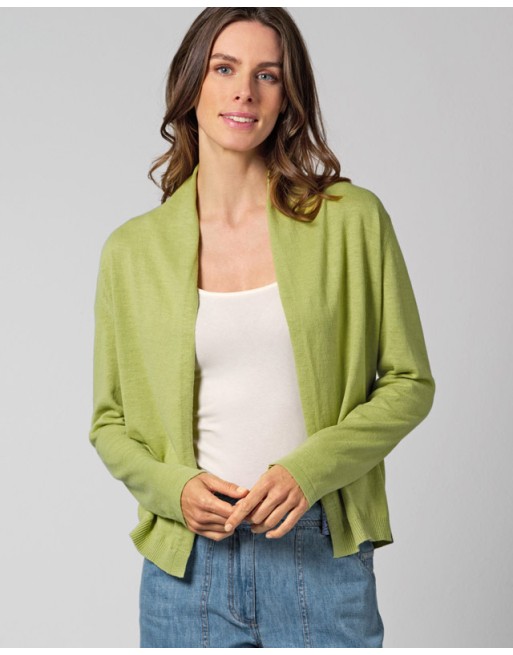 Strickjacke mit Schalkragen Hanf/Biobaumwolle Normal Fit - bamboo [f35e79b6aed48055aa9ba6ff6dd4dcc0]