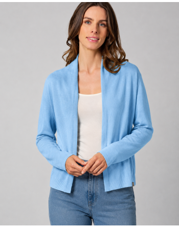 Strickjacke mit Schalkragen Hanf/Biobaumwolle Normal Fit - glacier [a647e7e6046d89fe80e11dfcc4025818]