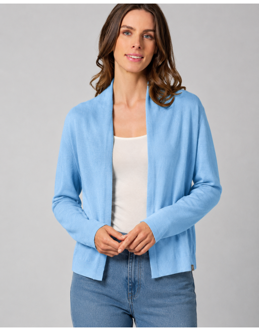 Strickjacke mit Schalkragen Hanf/Biobaumwolle Normal Fit - glacier [a647e7e6046d89fe80e11dfcc4025818]