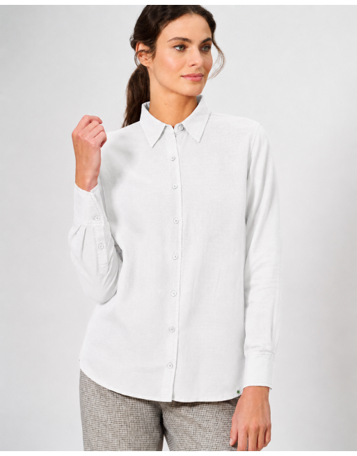 Elegante Bluse Hanf/Biobaumwolle Casual fit - white [508fb39a47fcbc9a1fdc9c88d471cfae]