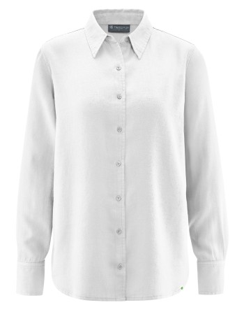 Elegante Bluse Hanf/Biobaumwolle Casual fit - white [723cdbf7aac4880fdeb95d1b97e0e329]