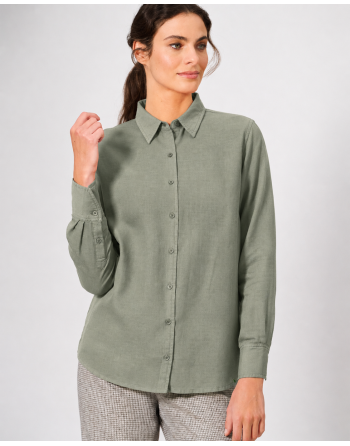 Elegante Bluse Hanf/Biobaumwolle Casual fit - thyme [c2a78820e15d5d11e3da26102cbf9b25]