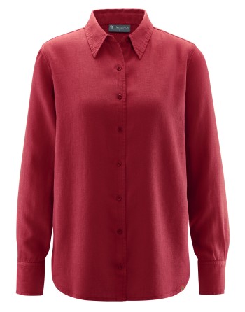 Elegante Bluse Hanf/Biobaumwolle Casual fit - ruby [0b804668342d1f7100174f9554ab244f]