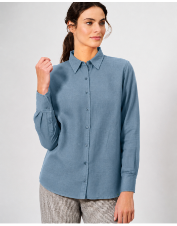 Elegante Bluse Hanf/Biobaumwolle Casual fit - dove [a20d5821d8cf19b21926d3ccf0919264]