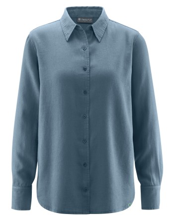 Elegante Bluse Hanf/Biobaumwolle Casual fit - dove [98968b658d7e715975027574ae149cd3]