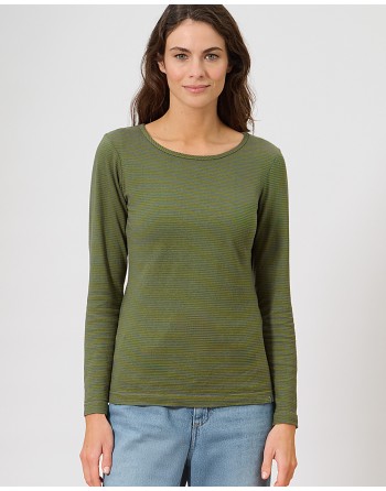 Gestreiftes Damen Langarmshirt aus Hanf/Biobaumwolle Normal Fit - dove [6f83c8d1edc393580f509cb21a0c7d1e]