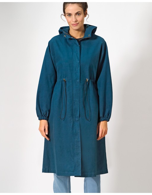 Damen Kapuzenmantel aus Hanf/Bio-Baumwolle Casual Fit - reef [878b9f888968e3c0e0e7b5cb846238e0]