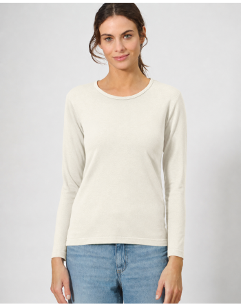 Basic Langarmshirt Damen Hanf/Biobaumwolle Slim Fit - nature [dbc4a767873bab79df918fcb4af88e53]
