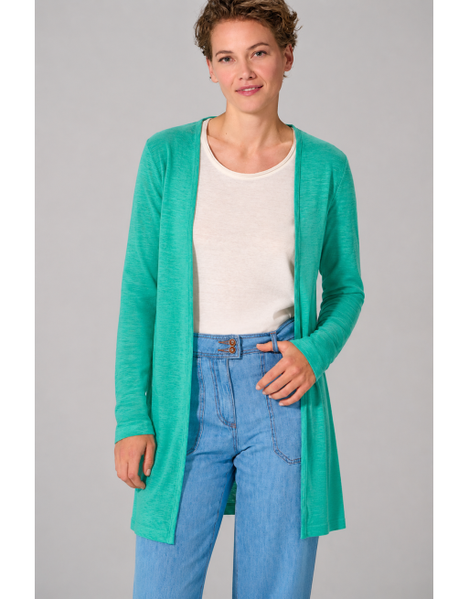 Leichte Jersey Jacke Hanf/Biobaumwolle Casual Fit - emerald [4dab9183a80d215219832a9587340579]