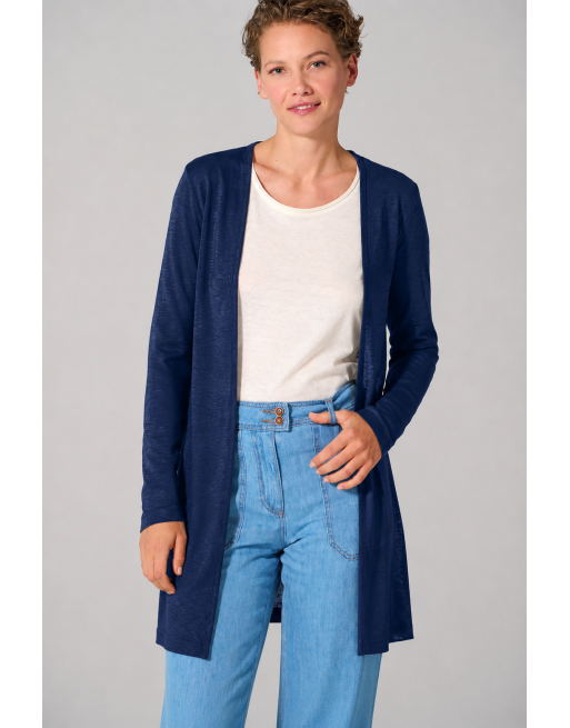 Leichte Jersey Jacke Hanf/Biobaumwolle Casual Fit - navy [343360ca12a492a03752c21baaa1adbb]