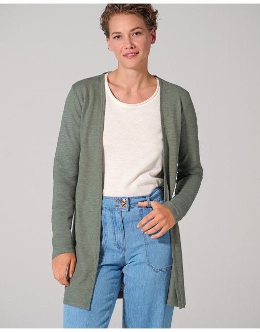 Leichte Jersey Jacke Hanf/Biobaumwolle Casual Fit - thyme [56ff49ccbed99821da39b91625fde13b]