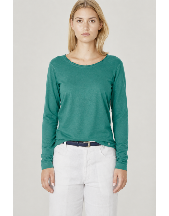 Luftiges Langarmshirt Damen Hanf/Biobaumwolle Normal Fit - jungle [cf0b85a1fac4939a7a1f7681bab474be]