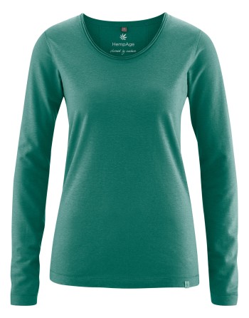 Luftiges Langarmshirt Damen Hanf/Biobaumwolle Normal Fit - jungle [2b2c4e6ba6b58b100957ed0f07a03f88]