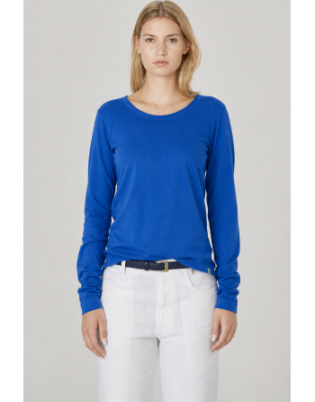 Luftiges Langarmshirt Damen Hanf/Biobaumwolle Normal Fit - royal [41952f03cae9ba5e4ad51f97763963b7]
