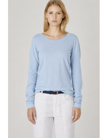 Luftiges Langarmshirt Damen Hanf/Biobaumwolle Normal Fit - smoke [65d7062a33ba83b331ac23a59a6a81f7]