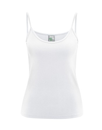 Elastisches Trägertop Hanf/Biobaumwolle Slim Fit - white [9b5b7c4d9be87d8072bc57ef463d866b]