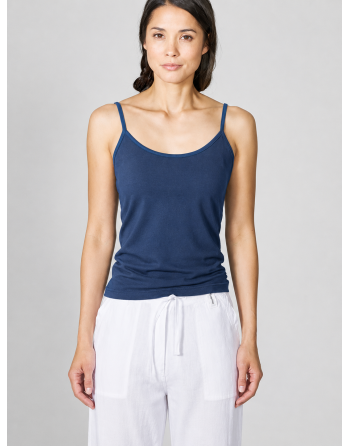 Elastisches Trägertop Hanf/Biobaumwolle Slim Fit - navy [a1e7cc5cb612d69aabb91aacdee82434]