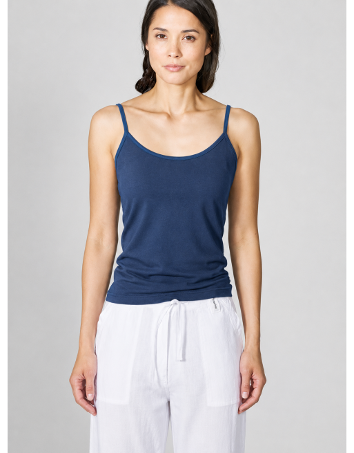 Elastisches Trägertop Hanf/Biobaumwolle Slim Fit - navy [a1e7cc5cb612d69aabb91aacdee82434]