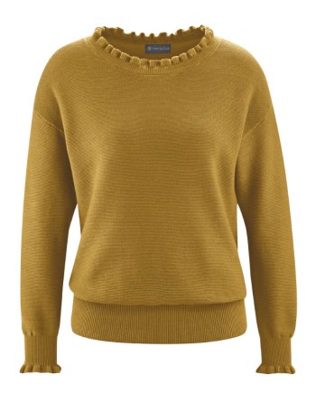 Edler Strickpullover Hanf/Biobaumwolle Normal Fit - peanut [441a61b2746300cfe026f34fd905d4b2]
